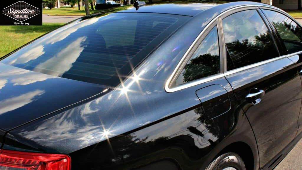 The Audi A6's Paint was restored to a brilliant shine with paint polishing correction by Signature Detailing NJ.