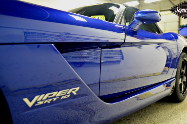 Dodge Viper SRT with full paint correction and ceramic nano paint coating.
