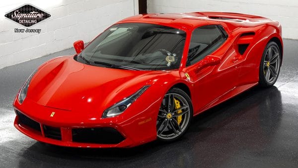 Ferrari 488 - full body ppf clear bra installation services to prevent rock chips and dings by top rated Signature Detailing New Jersey in Hillsborough Township.