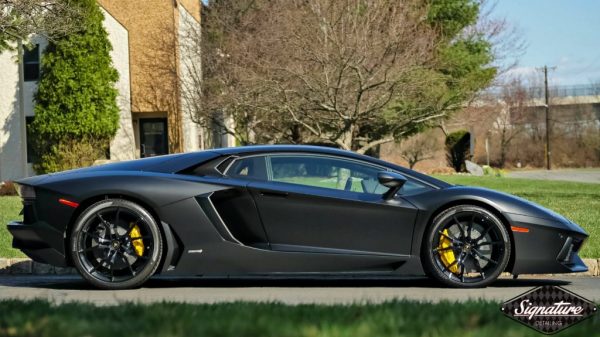 This Lamborghini Aventador LP700 was wrapped with matte film by Signature Detailing - New Jersey's premier Paint Protection Film Installer.