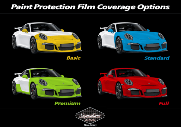 Signature Detailing New Jersey Paint Protection Film a.k.a. Clear Bra or PPF Wrap Coverage Protection Options & Packages
